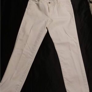 J.Brand 620 Mid Rise White Jeans